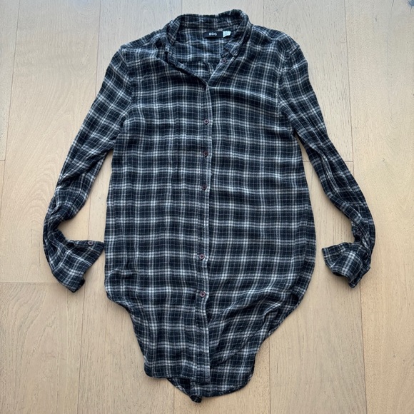 Urban Outfitters BDG Long Flannel Plaid Shirt - Picture 2 of 6
